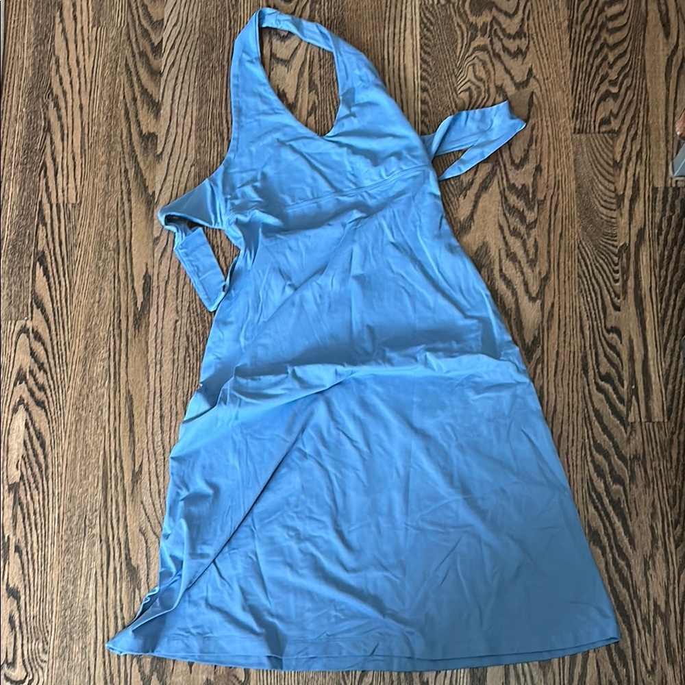 Patagonia Light Blue Halter Midi Dress - Women's Sz S